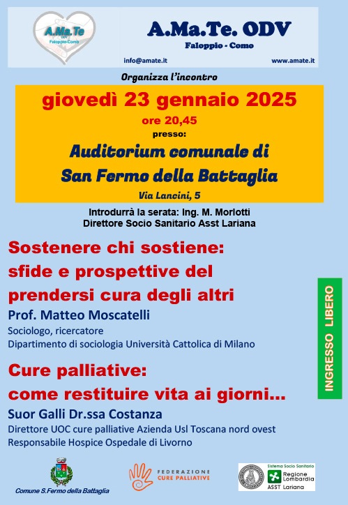 Incontro sulle cure palliative a San Fermo della Battaglia